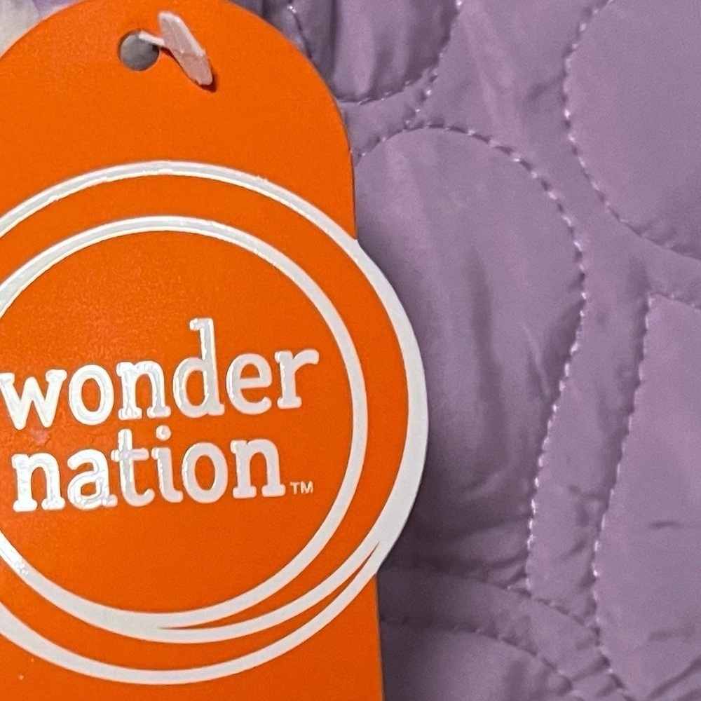 Wonder Nation • NWT Purple Quilted Hearts and Plush Coat - Picture 7 of 7